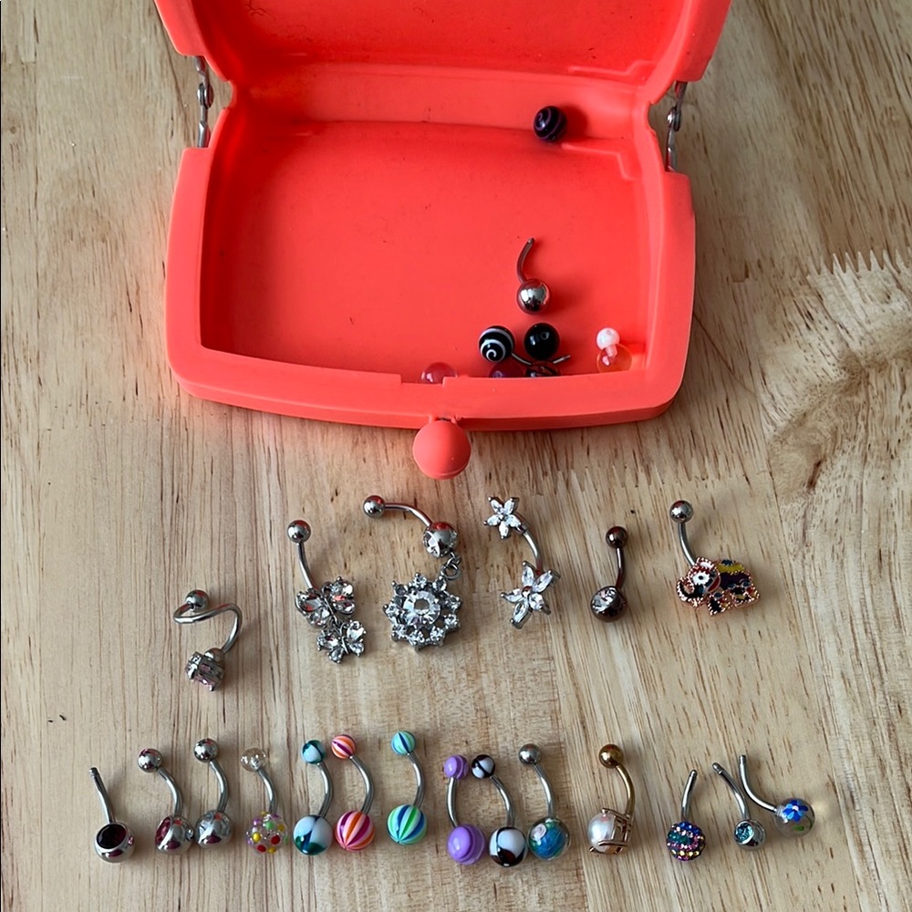Colorful Belly Button Rings Set